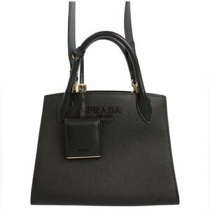 PRADA Saffiano Galleria Monochrome Top handle Cross body Bag
